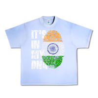 Grape Ice IT'S IN MY DNA India Flag Indian Urban Heavy Tee - lanVoArt