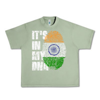 Oil Green IT'S IN MY DNA India Flag Indian Urban Heavy Tee - lanVoArt