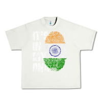 Pistachio IT'S IN MY DNA India Flag Indian Urban Heavy Tee - lanVoArt