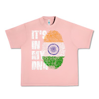 Salmon IT'S IN MY DNA India Flag Indian Urban Heavy Tee - lanVoArt