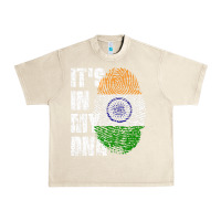 Sandshell IT'S IN MY DNA India Flag Indian Urban Heavy Tee - lanVoArt