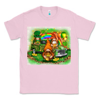 Bubblegum Pink st patricks day gnomies with truck Classic Tee - NancyCooperArtShop
