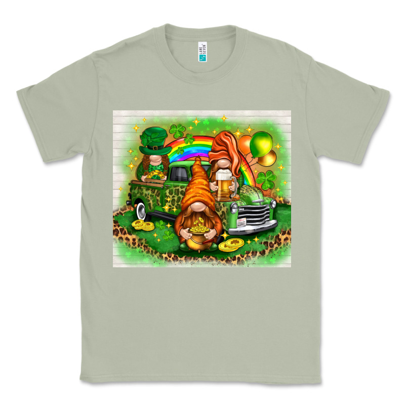 St Patricks Day Gnomies With Truck Classic Tee by NancyCooperArtShop | Teevron