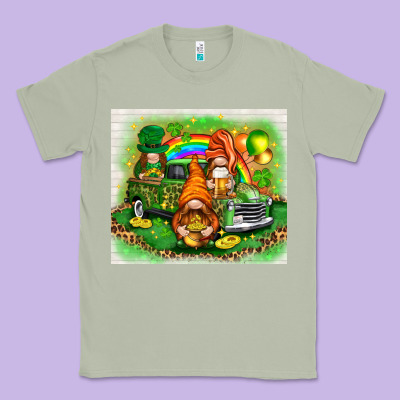 St Patricks Day Gnomies With Truck Classic Tee Designed By Nancycooperartshop