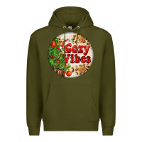 Army Green Cozy vibes Premium Hoodie - FaDigitalArtStudio
