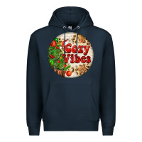 Navy Cozy vibes Premium Hoodie - FaDigitalArtStudio