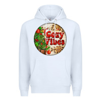 White Cozy vibes Premium Hoodie - FaDigitalArtStudio
