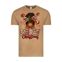 Vintage Camel merry christmas afro messy bun Vintage Tee - texasbilliewilder