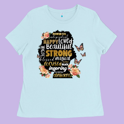 Black Woman Silhouette Ladies Tee Designed By Artiststas
