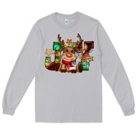 Moon Dust reindeer joy christmas Long Sleeve Tee - CowGirlArtShop