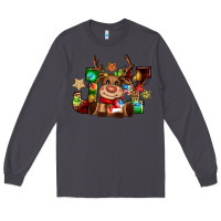 Smoke reindeer joy christmas Long Sleeve Tee - CowGirlArtShop