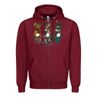 Burgundy Hoppy Easter Zipper Hoodie - CowhideDigitalArt