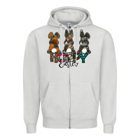 Dove Grey Hoppy Easter Zipper Hoodie - CowhideDigitalArt