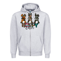 Heather Grey Hoppy Easter Zipper Hoodie - CowhideDigitalArt