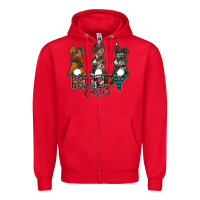 Red Hoppy Easter Zipper Hoodie - CowhideDigitalArt