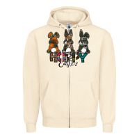 Sandshell Hoppy Easter Zipper Hoodie - CowhideDigitalArt