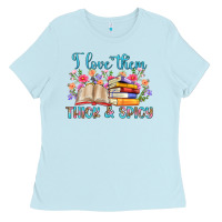 Baby Blue i love them thick and spicy Ladies Tee - Artiststas
