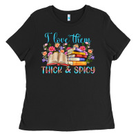 Black i love them thick and spicy Ladies Tee - Artiststas