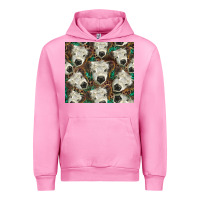Fuchsia Pink white Scottish calf Urban Hoodie - BarkalooDesign