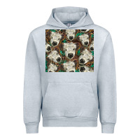 Heather Grey white Scottish calf Urban Hoodie - BarkalooDesign