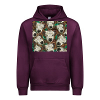 Mauve Wine white Scottish calf Urban Hoodie - BarkalooDesign