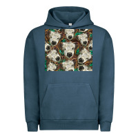 Pigment Midnight Navy white Scottish calf Urban Hoodie - BarkalooDesign
