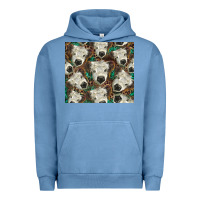 Pigment Pebble Blue white Scottish calf Urban Hoodie - BarkalooDesign