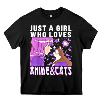Black anime cat anime stuff Heavy Core Tee - lanVoArt
