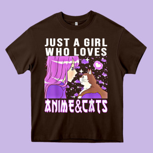 Anime Cat Anime Stuff Heavy Core Tee Designed By Lanvoart
