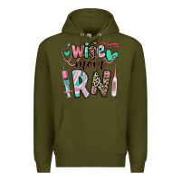 Army Green wife mom rn registered nurse Premium Hoodie - RanaPortraitStore