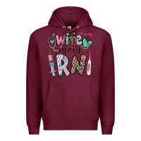 Burgundy wife mom rn registered nurse Premium Hoodie - RanaPortraitStore