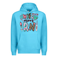 Ocean Blue wife mom rn registered nurse Premium Hoodie - RanaPortraitStore