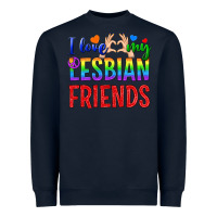 Navy I Love My Lesbian Friends Heavyweight Sweatshirt - BundleAndBundleShop