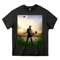 Asphalt green arrow Heavy Core Tee - lanVoArt