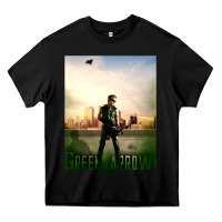 Black green arrow Heavy Core Tee - lanVoArt