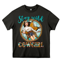 Asphalt Western Stay Wild Cowgirl Heavy Core Tee - BundleAndBundleShop
