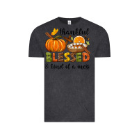 Vintage Black Thankful blessed and kind of a mess Vintage Tee - NancyCooperArtShop