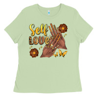 Matcha black woman self love nails Ladies Tee - Artiststas