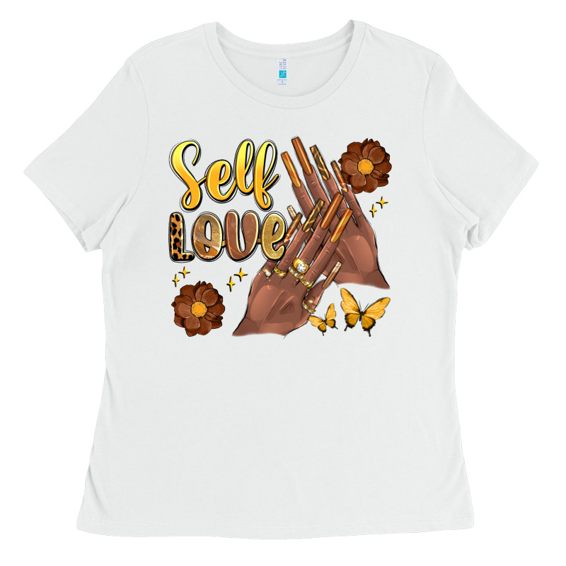 Black Woman Self Love Nails Ladies Tee by Artiststas | Teevron