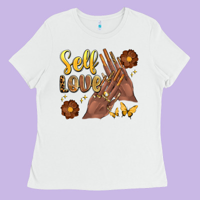 Black Woman Self Love Nails Ladies Tee Designed By Artiststas