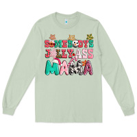 Matcha somebody jolly ass mama pink christmas Long Sleeve Tee - CowGirlArtShop