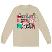 Mushroom somebody jolly ass mama pink christmas Long Sleeve Tee - CowGirlArtShop