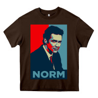 Chocolate Brown norm macdonald political poster Heavy Core Tee - lanVoArt