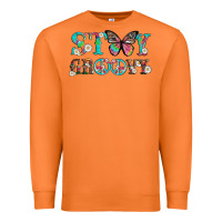 Carrot stay groovy with butterfly peace sign and flowers Premium Sweatshirt - Artiststas