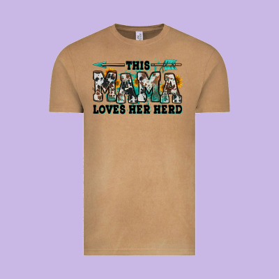 This Mama Loves Her Herd Goats Vintage Tee Designed By Jasminsmagicworld