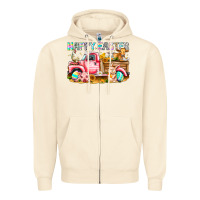 Sandshell Happy Easter Animal Farm Truck Zipper Hoodie - CowhideDigitalArt
