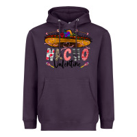 Plum festive sombrero and nacho art Heavyweight Hoodie - CowhideDigitalArt
