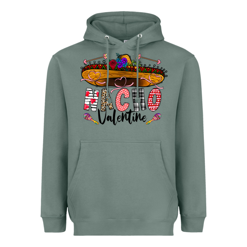 Festive Sombrero And Nacho Art Heavyweight Hoodie by CowhideDigitalArt | Teevron