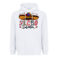 White festive sombrero and nacho art Heavyweight Hoodie - CowhideDigitalArt