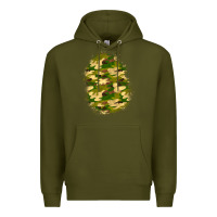 Army Green camouflage patch 4 Premium Hoodie - BundleAndBundleShop